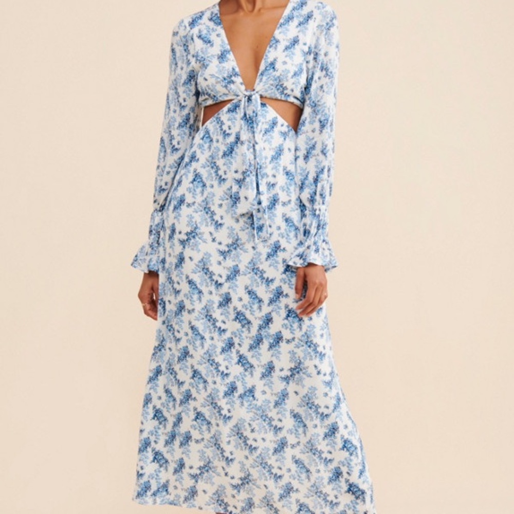 Floral Cut Out Maxi Dress